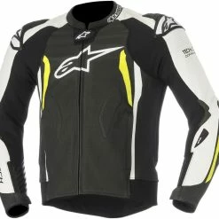 Alpinestars GP Tech Leather Jacket Black/White/Fluo Yellow
