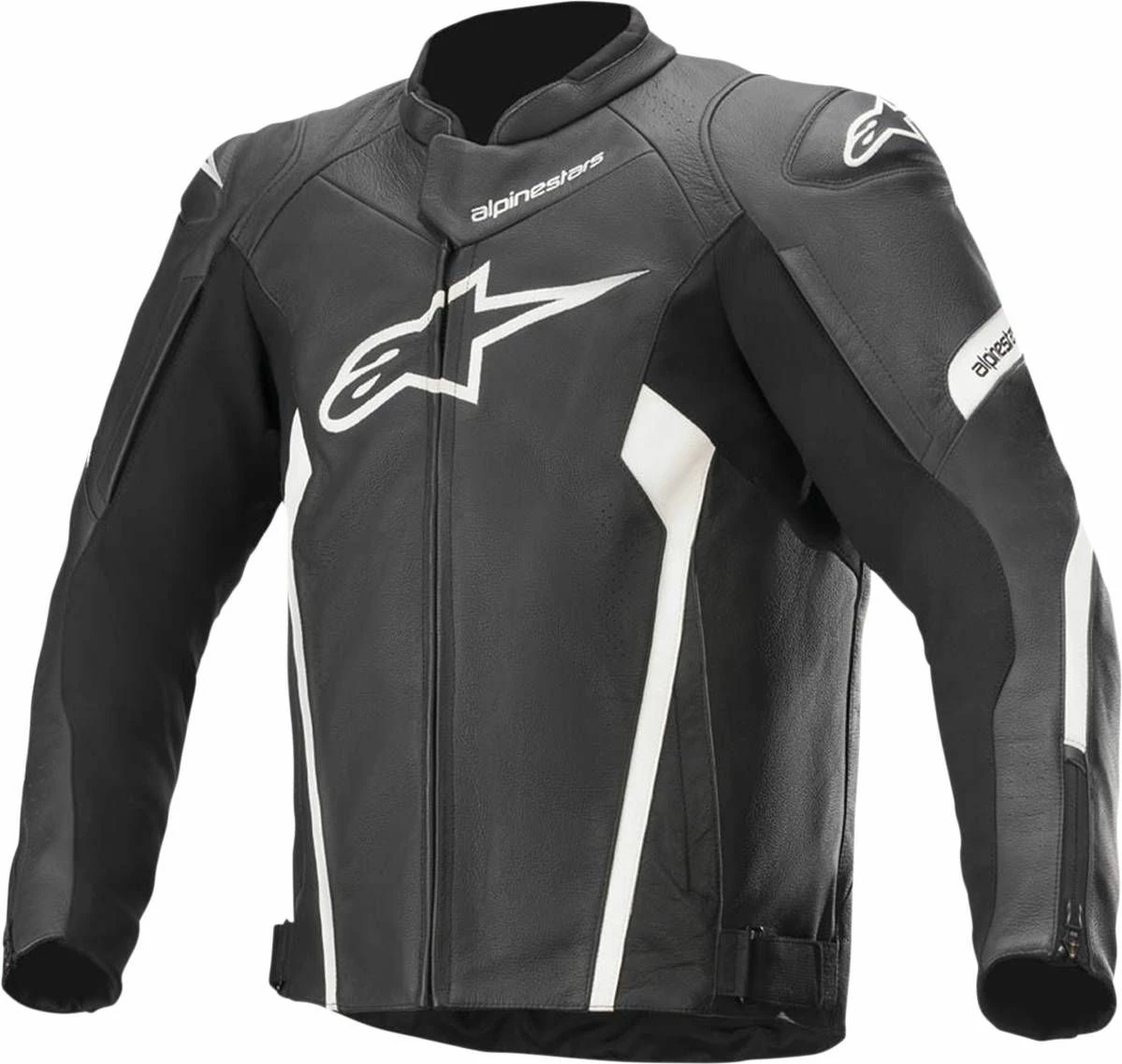 Alpinestars Faster V2 Leather Jacket Black/White 1 Alpinestars Faster V2 Leather Jacket Black/White