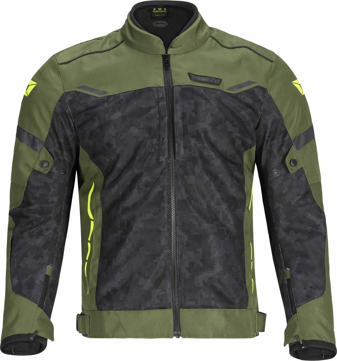 Cortech Aero-Flo Jacket Olive/Camo/Hi-Viz 2 Cortech Aero-Flo Jacket Olive/Camo/Hi-Viz - Image 2