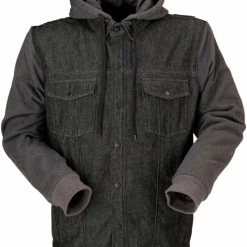 Z1R Denim Hoodie Jacket Black/Gray