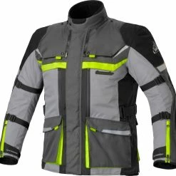 Tourmaster Mariner Laminated Motorcycle Jacket Gray/Hi-Viz
