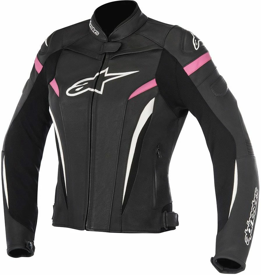 Alpinestars GP Plus R V2 Womens Leather Jacket Black/White/Fuchia 1 Alpinestars GP Plus R V2 Womens Leather Jacket Black/White/Fuchia