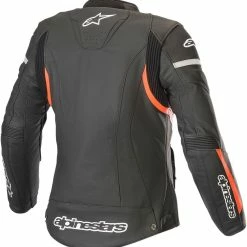 Alternative view of Alpinestars Stella Kira Womens Leather Jacket Black/Fluo Red