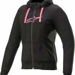 Alpinestars Stella Chrome Sport Hoodie Womens Jacket Black/Pink