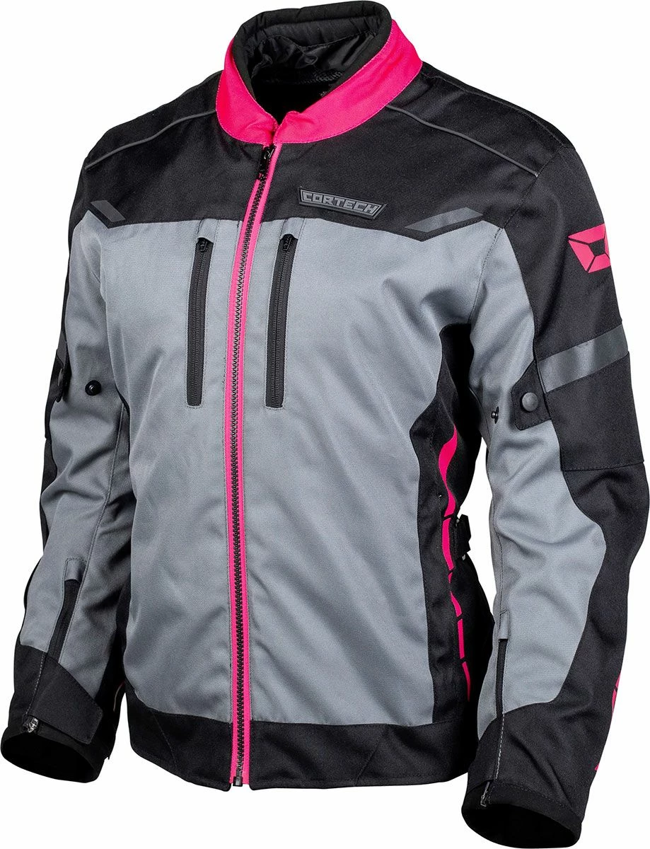 Cortech Aero-Tec Womens Jacket Black/Rubine/Gun 2 Cortech Aero-Tec Womens Jacket Black/Rubine/Gun - Image 2