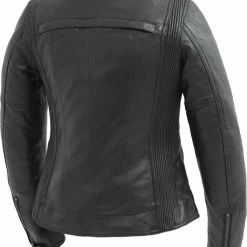 Alternative view of First Manufacturing Company Supastar Womens Motorcycle Leather Jacket Black