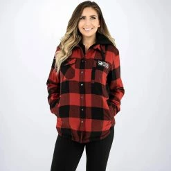 FXR Timber Insulated Flannel Womens Jacket Rust/Black