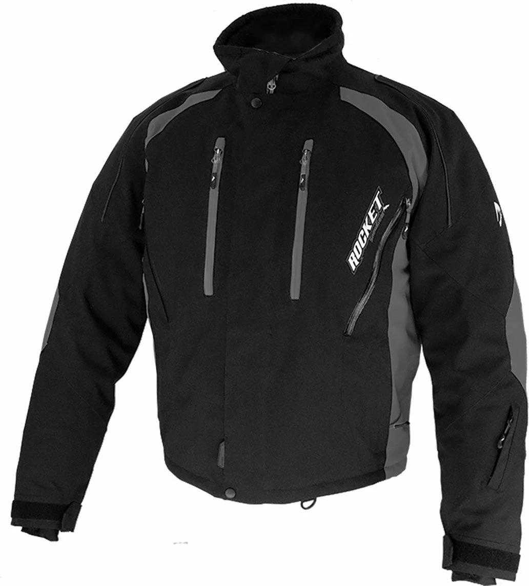 Rocket Snow Gear Flame Snowmobile Jacket Black/Gray 1 Rocket Snow Gear Flame Snowmobile Jacket Black/Gray