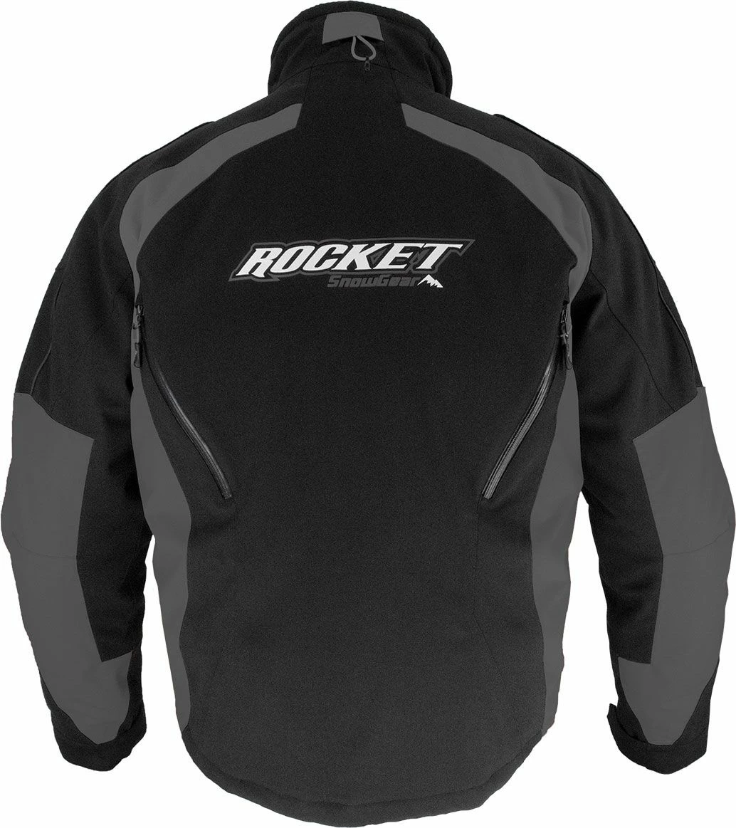 Rocket Snow Gear Flame Snowmobile Jacket Black/Gray 2 Rocket Snow Gear Flame Snowmobile Jacket Black/Gray - Image 2
