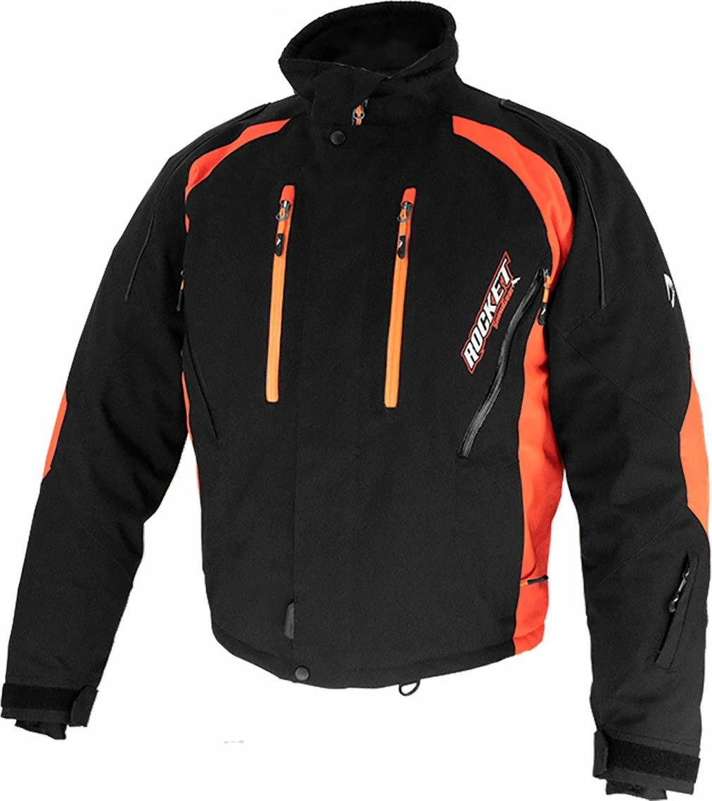 Rocket Snow Gear Flame Snowmobile Jacket Black/Orange 1 Rocket Snow Gear Flame Snowmobile Jacket Black/Orange