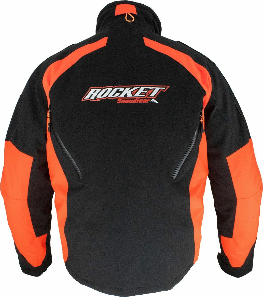 Rocket Snow Gear Flame Snowmobile Jacket Black/Orange 2 Rocket Snow Gear Flame Snowmobile Jacket Black/Orange - Image 2
