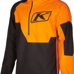 Klim Revolt 1/4 Zip Pullover Jacket Black/Strike Orange