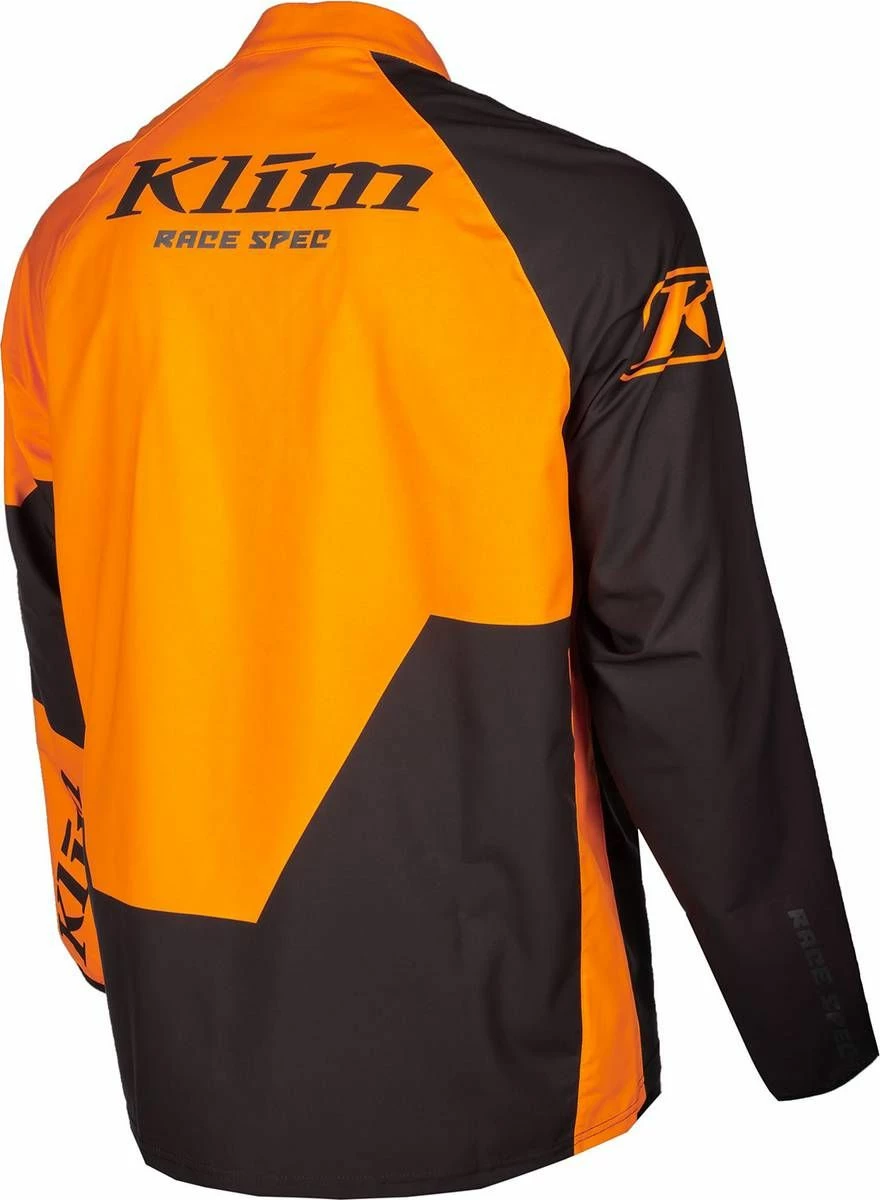 Klim Revolt 1/4 Zip Pullover Jacket Black/Strike Orange 2 Klim Revolt 1/4 Zip Pullover Jacket Black/Strike Orange - Image 2