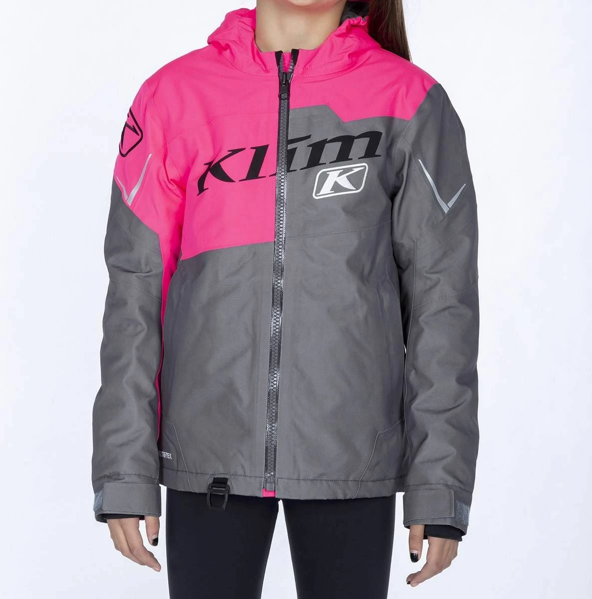 Klim Instinct Youth Jacket Knockout Pink/Castlerock Gray 1 Klim Instinct Youth Jacket Knockout Pink/Castlerock Gray