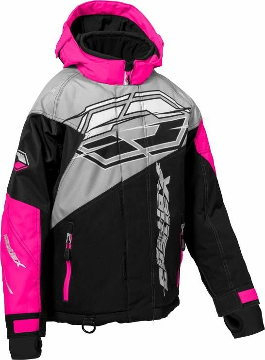 Castle X Code G3 Youth Snowmobile Jacket Silver/Black/Pink Glo 1 Castle X Code G3 Youth Snowmobile Jacket Silver/Black/Pink Glo