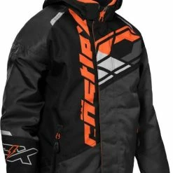 Castle X Code G4 Snowmobile Youth Jacket Black/Charcoal/Orange