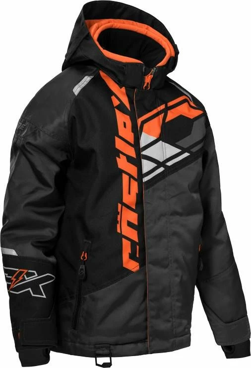 Castle X Code G4 Snowmobile Youth Jacket Black/Charcoal/Orange 1 Castle X Code G4 Snowmobile Youth Jacket Black/Charcoal/Orange