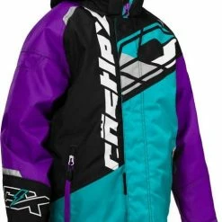 Castle X Code G4 Snowmobile Youth Jacket Turquoise/Grape/Black