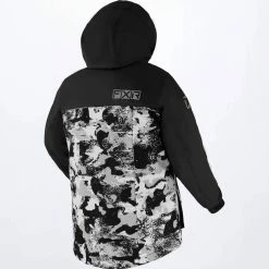 Alternative view of FXR 2022 Kicker Child Snowmobile Jacket White Camo/Black