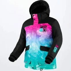 FXR 2022 Kicker Youth Snowmobile Jacket Minty Fresh Ink/Black