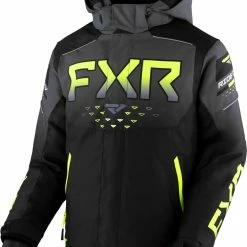 FXR 2023 Helium Youth Snowmobile Jacket Black/Char Fade/HiVis