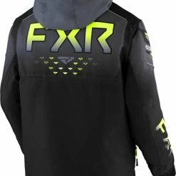 Alternative view of FXR 2023 Helium Youth Snowmobile Jacket Black/Char Fade/HiVis