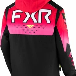 Alternative view of FXR 2023 Helium Youth Snowmobile Jacket Black/Raspberry Fade/Hi Vis