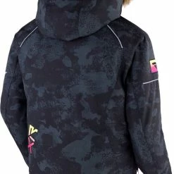 Alternative view of FXR 2023 Fresh Child Snowmobile Jacket Black Camo/Neon Fusion
