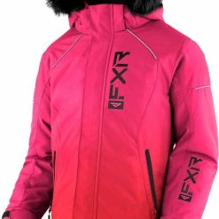 FXR 2023 Fresh Youth Snowmobile Jacket Raspberry-E Pink Fade