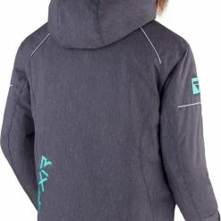 Alternative view of FXR 2023 Fresh Youth Snowmobile Jacket Mid Grey Heather/Mint