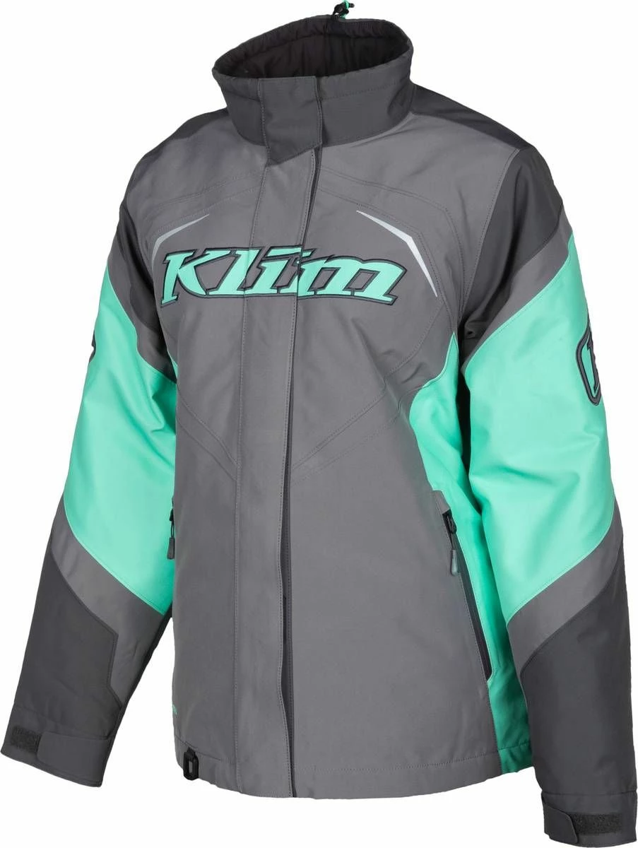 Klim Spark Womens Snowmobile Jacket Asphalt/Wintermint 1 Klim Spark Womens Snowmobile Jacket Asphalt/Wintermint