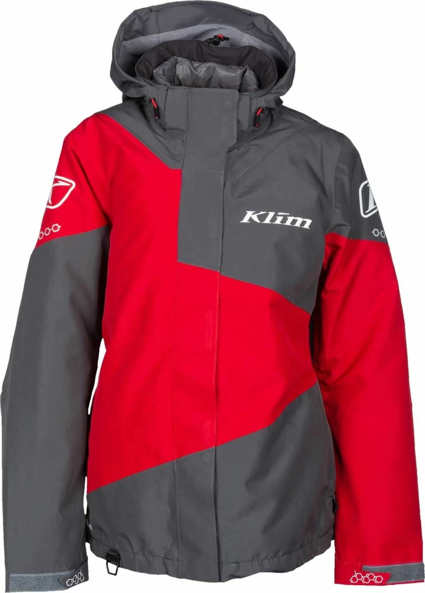 Klim Fuse Womens Snowmobile Jacket Chili Pepper/Asphalt 3 Klim Fuse Womens Snowmobile Jacket Chili Pepper/Asphalt - Image 3