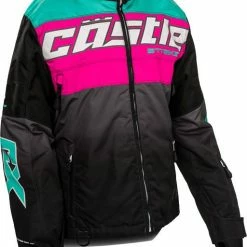 Castle X Strike Womens Snowmobile Jacket Pink Glo/Black/Mint