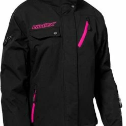 Castle X Powder G3 Womens Snowmobile Jacket Black/Pink Glo