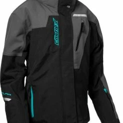 Castle X Polar G2 Snowmobile Womens Jacket Black/Charcoal/Turquoise