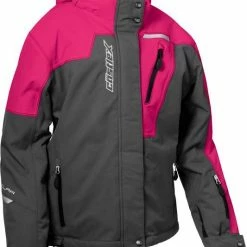 Castle X Polar G2 Snowmobile Womens Jacket Charcoal/Rose
