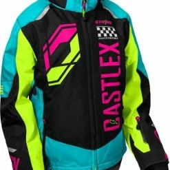 Castle X Strike G5 Snowmobile Womens Jacket Turquoise/Black/Hi-Vis