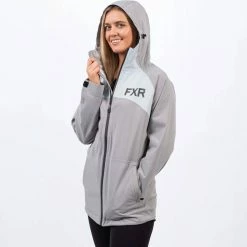 FXR Jade Dual-Laminate Womens Snowmobile Jacket Grey/Ice