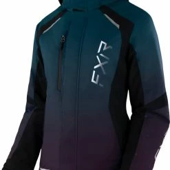 FXR 2023 Pulse Womens Snowmobile Jacket Ocean-Plum Fade