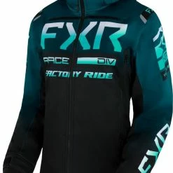 FXR 2023 RRX Womens Snowmobile Jacket Black/Ocean/Mint Fade