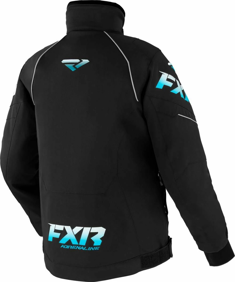 FXR 2023 Adrenaline Womens Snowmobile Jacket Black/Sky Blue Fade 2 FXR 2023 Adrenaline Womens Snowmobile Jacket Black/Sky Blue Fade - Image 2