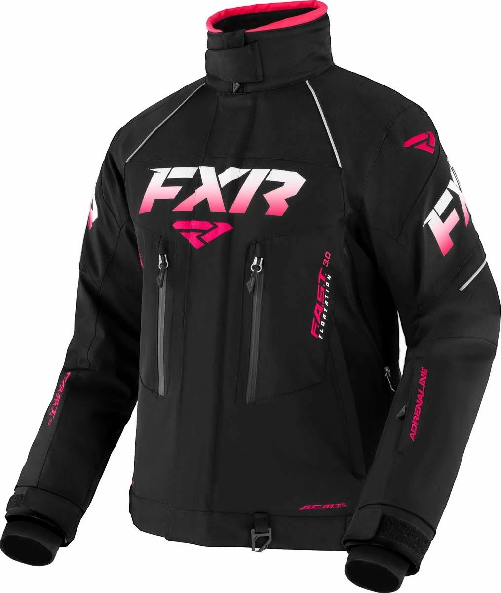 FXR 2023 Adrenaline Womens Snowmobile Jacket Black/Fuchsia Fade 1 FXR 2023 Adrenaline Womens Snowmobile Jacket Black/Fuchsia Fade