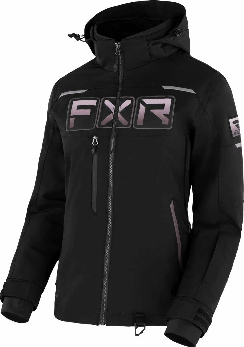 FXR 2023 Maverick Womens Snowmobile Jacket Black/Muted Grape Fade 1 FXR 2023 Maverick Womens Snowmobile Jacket Black/Muted Grape Fade