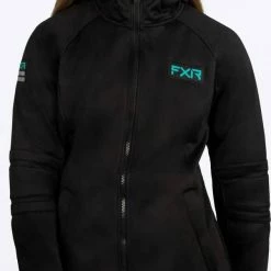 FXR Maverick Softshell Womens Snowmobile Jacket Black/Mint