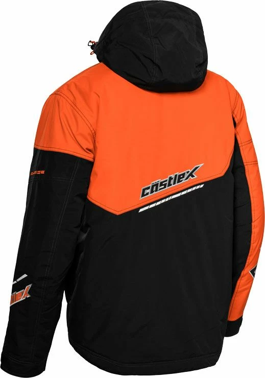 Castle X Phase Snowmobile Jacket Black/Orange 2 Castle X Phase Snowmobile Jacket Black/Orange - Image 2