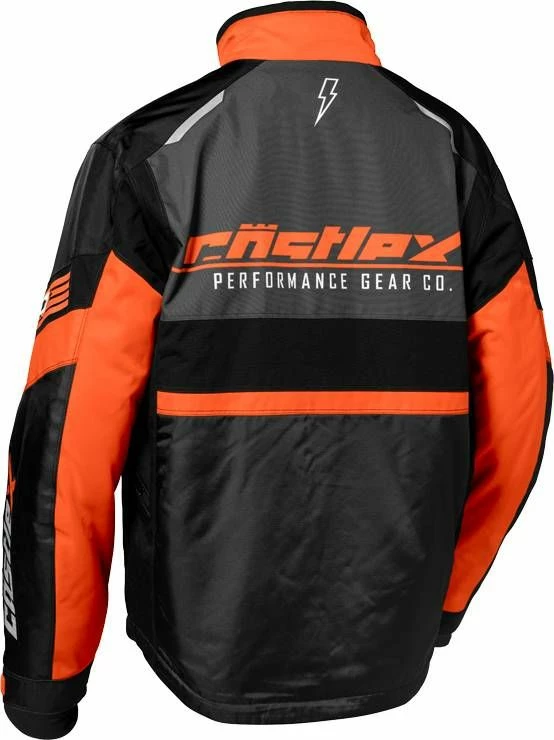 Castle X Strike G4 Snowmobile Jacket Orange/Charcoal/Black 2 Castle X Strike G4 Snowmobile Jacket Orange/Charcoal/Black - Image 2