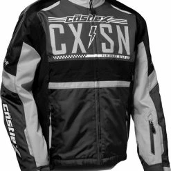 Castle X Strike G4 Snowmobile Jacket Silver/Charcoal/Black