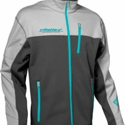Castle X Fusion G4 Snowmobile Jacket Charcoal/Silver/Turquoise