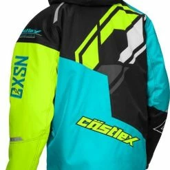 Alternative view of Castle X Code G4 Snowmobile Jacket Turquoise/Black/Hi-Vis