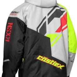Alternative view of Castle X Code G4 Snowmobile Jacket Charcoal/Silver/Hi-Vis